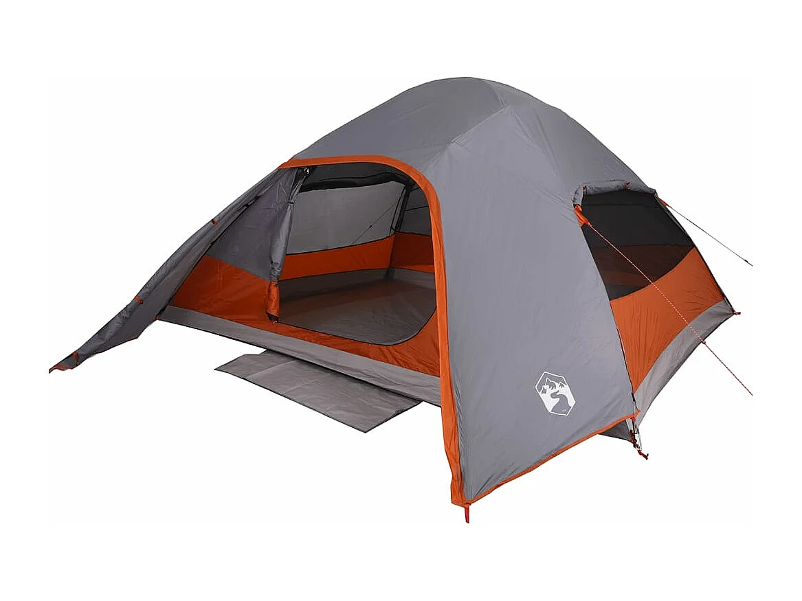 Tenda familiar em cúpula para 6 pessoas impermeável cinza PT825040