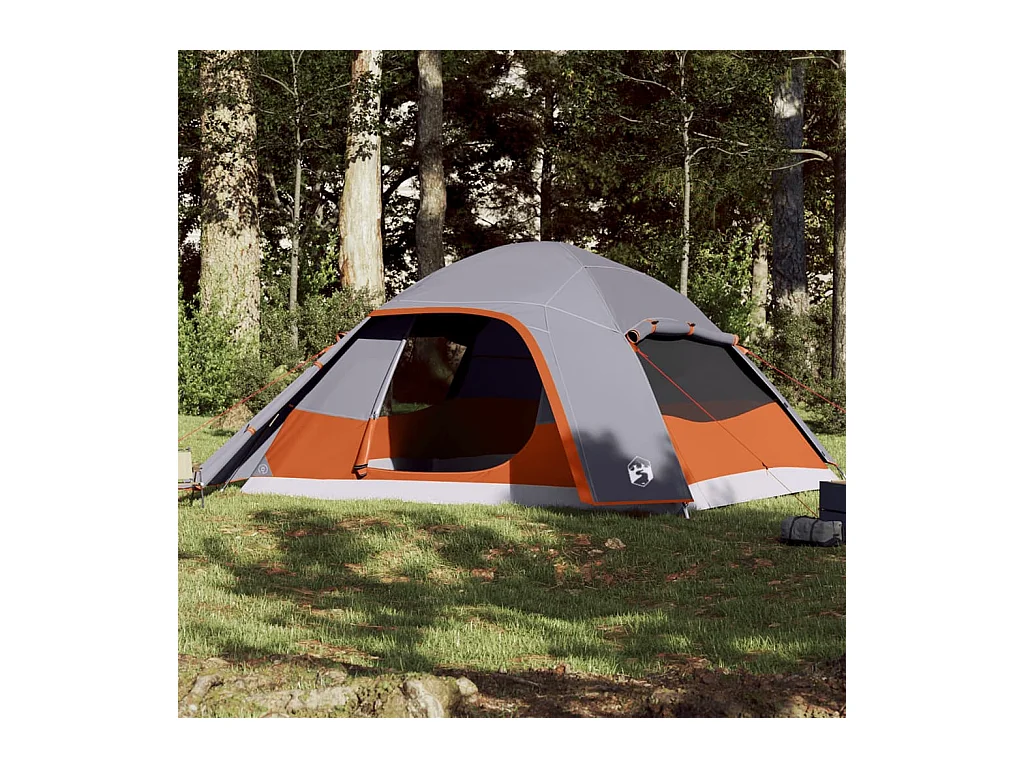Tonnelle -Tente familiale à dôme 6 personnes gris imperméable FR165081