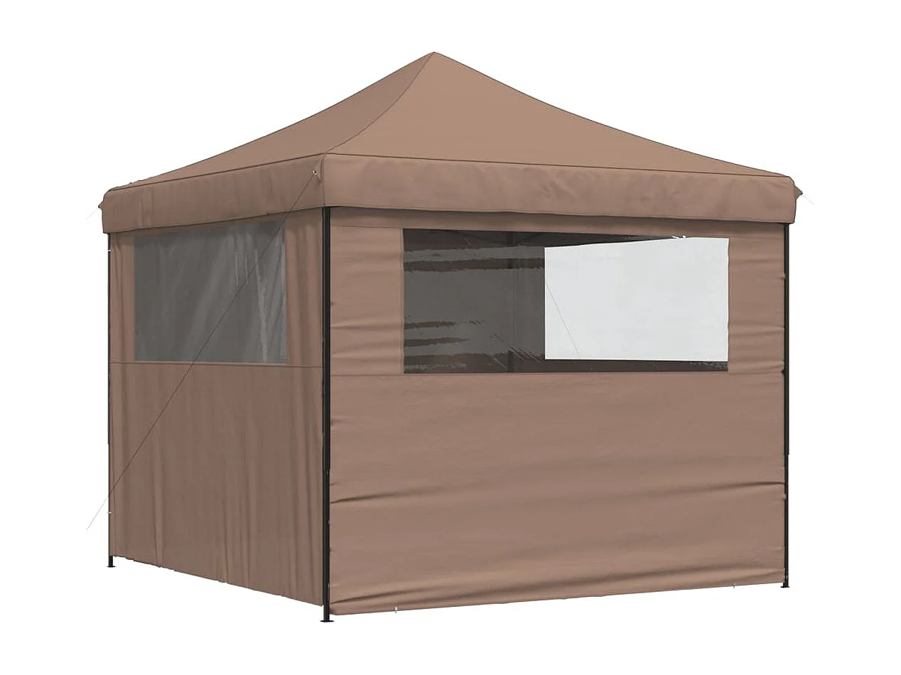 Tonnelle -Tente de réception pliable escamotable avec 4 parois latérales FR578204