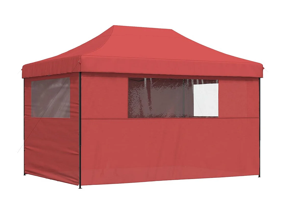 Tonnelle -Tente de réception pliable escamotable avec 4 parois latérales FR238254