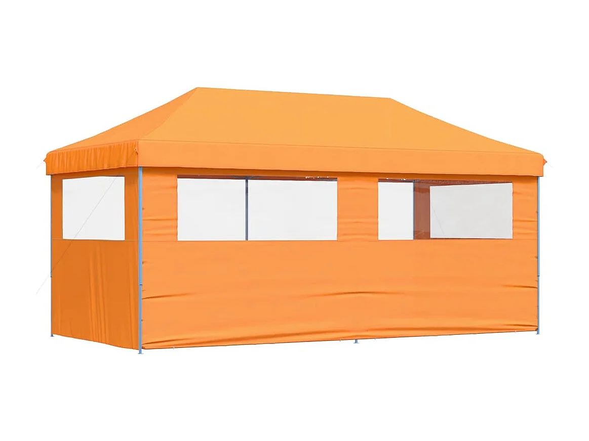 Tonnelle -Tente de réception pliable escamotable avec 3 parois latérales FR876742