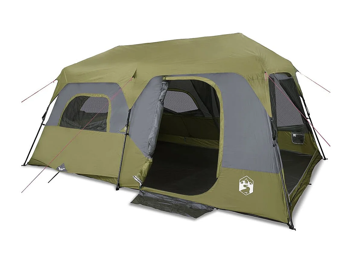 Tienda familiar 9 personas impermeable apertura rápida verde ES691881
