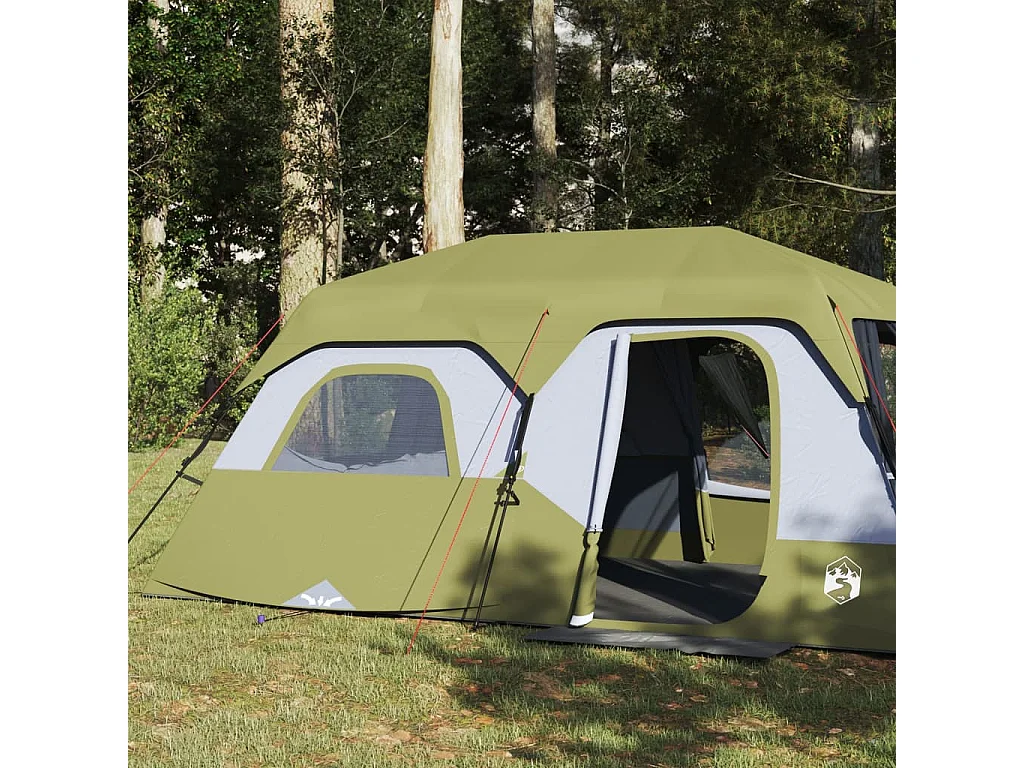 Tienda familiar 9 personas impermeable apertura rápida verde ES691881
