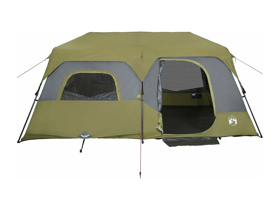 Tienda familiar 9 personas impermeable apertura rápida verde ES691881