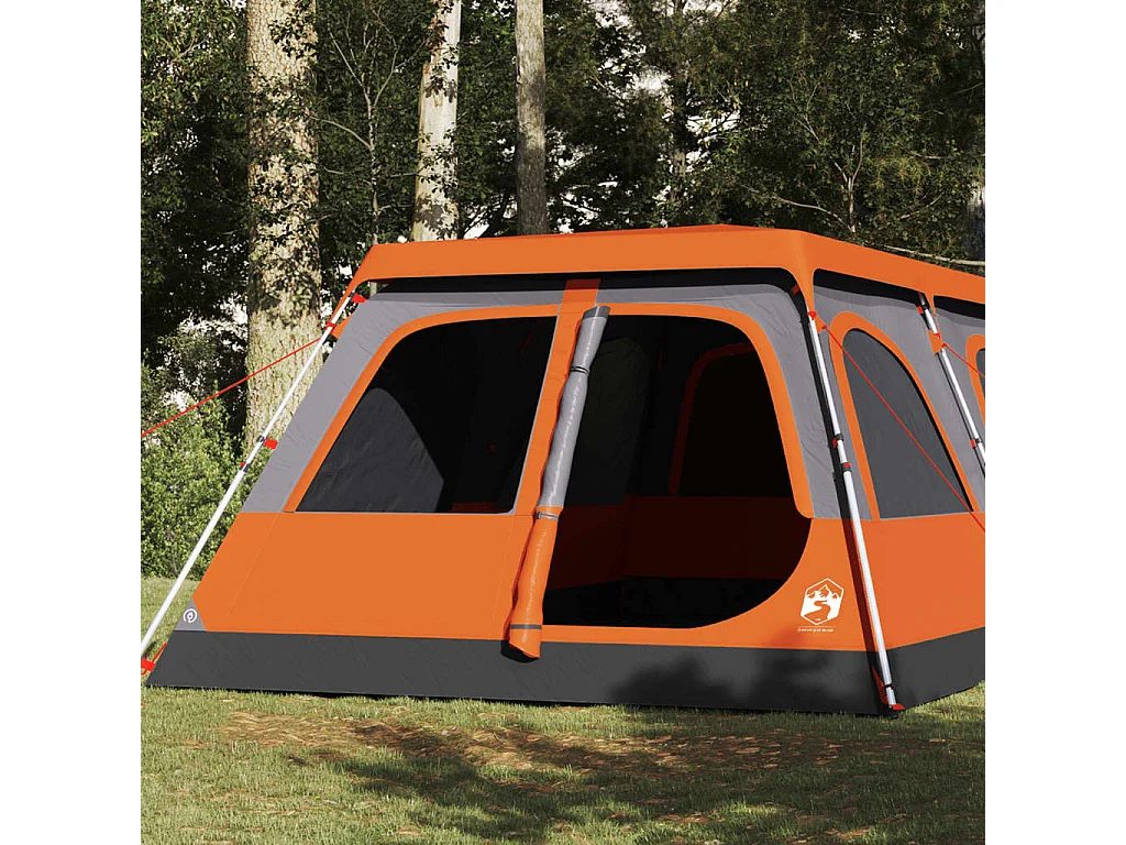 Tenda familiar cúpula 8 pessoas libertação rápida cinza/laranja PT382506