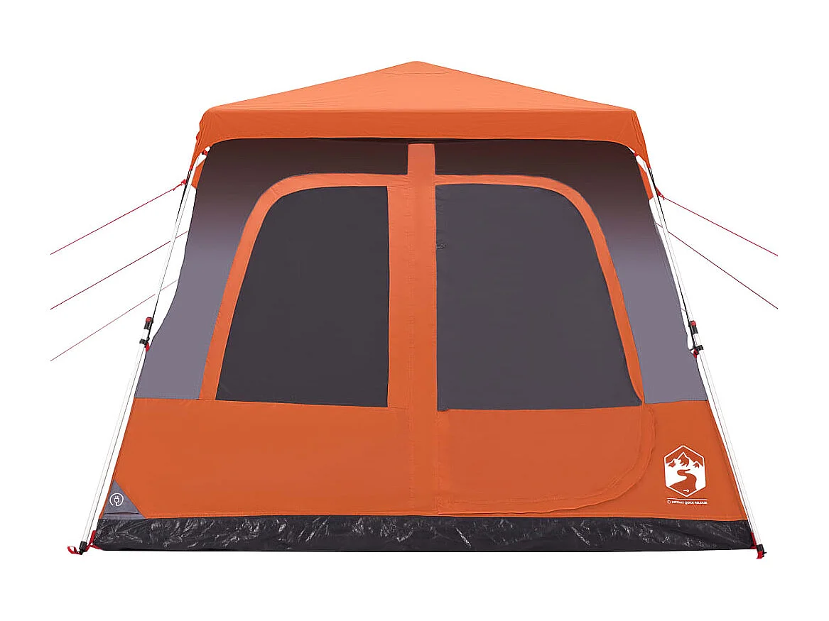 Tonnelle -Tente familiale dôme 8 personnes gris orange libération rapide FR476975