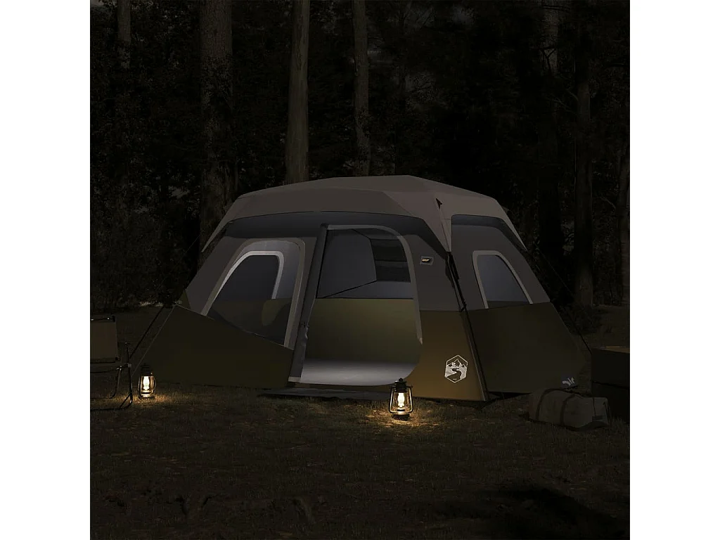 Tonnelle -Tente familiale avec LED 6 personnes libération rapide FR793245