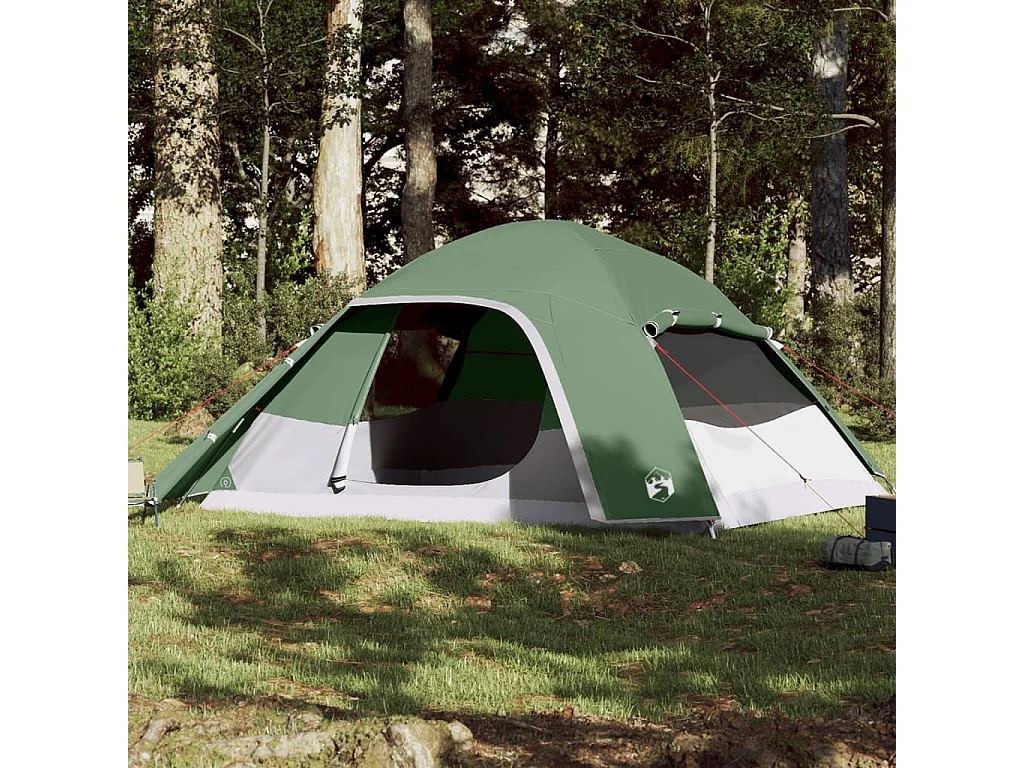 Tenda familiar em cúpula para 6 pessoas impermeável verde PT336782