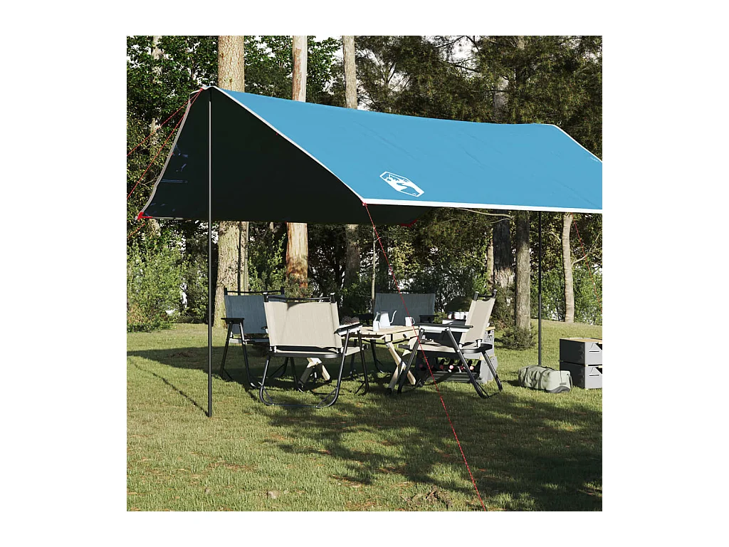 Tonnelle- Bâche de camping bleu 430x380x210 cm imperméable FR386633
