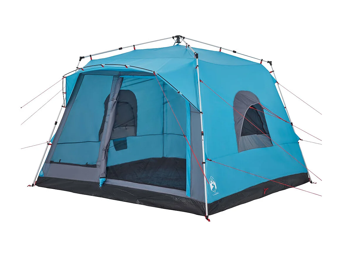 Tonnelle -Tente familiale cabine 7 personnes bleu dégagement rapide FR860825