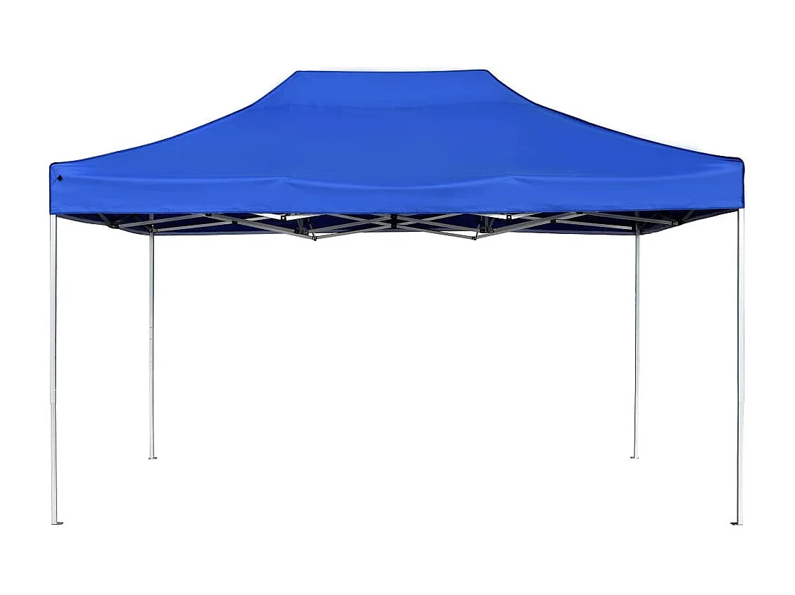 Tonnelle -Tente de réception pliable Aluminium 4,5x3 m Bleu FR126429