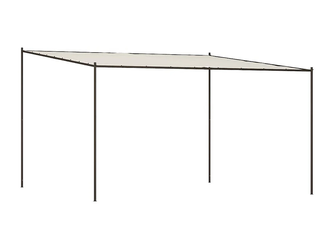 Tonnelle - Belvédère blanc 4x4 m 180 g/m² tissu et acier FR737114