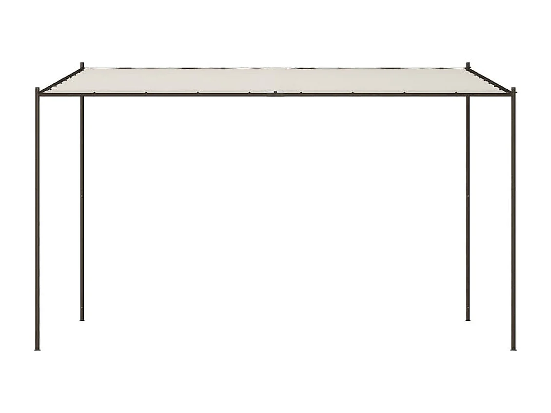Tonnelle - Belvédère blanc 4x4 m 180 g/m² tissu et acier FR737114