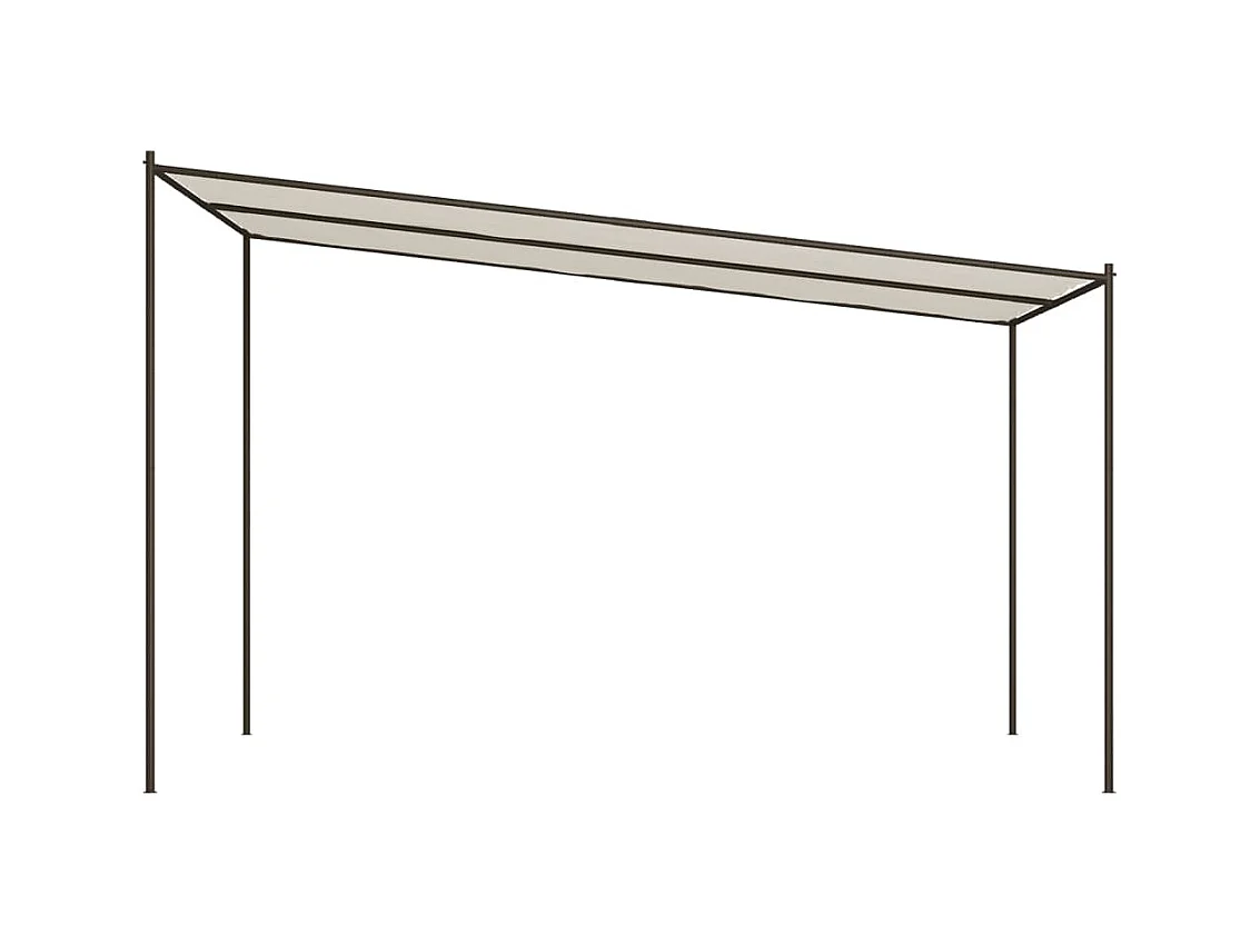 Prieel 4x4 m 180 g/m² stof en staal wit BE790222