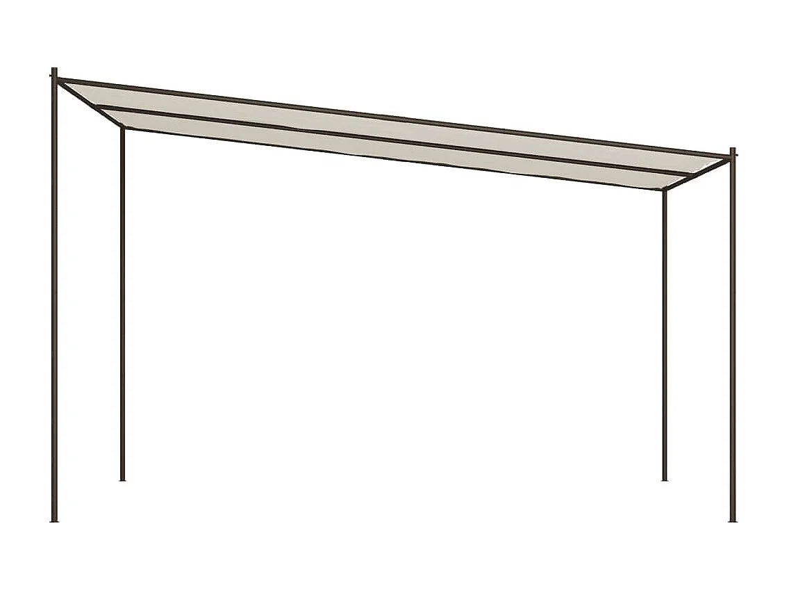 Tonnelle - Belvédère blanc 4x4 m 180 g/m² tissu et acier FR737114