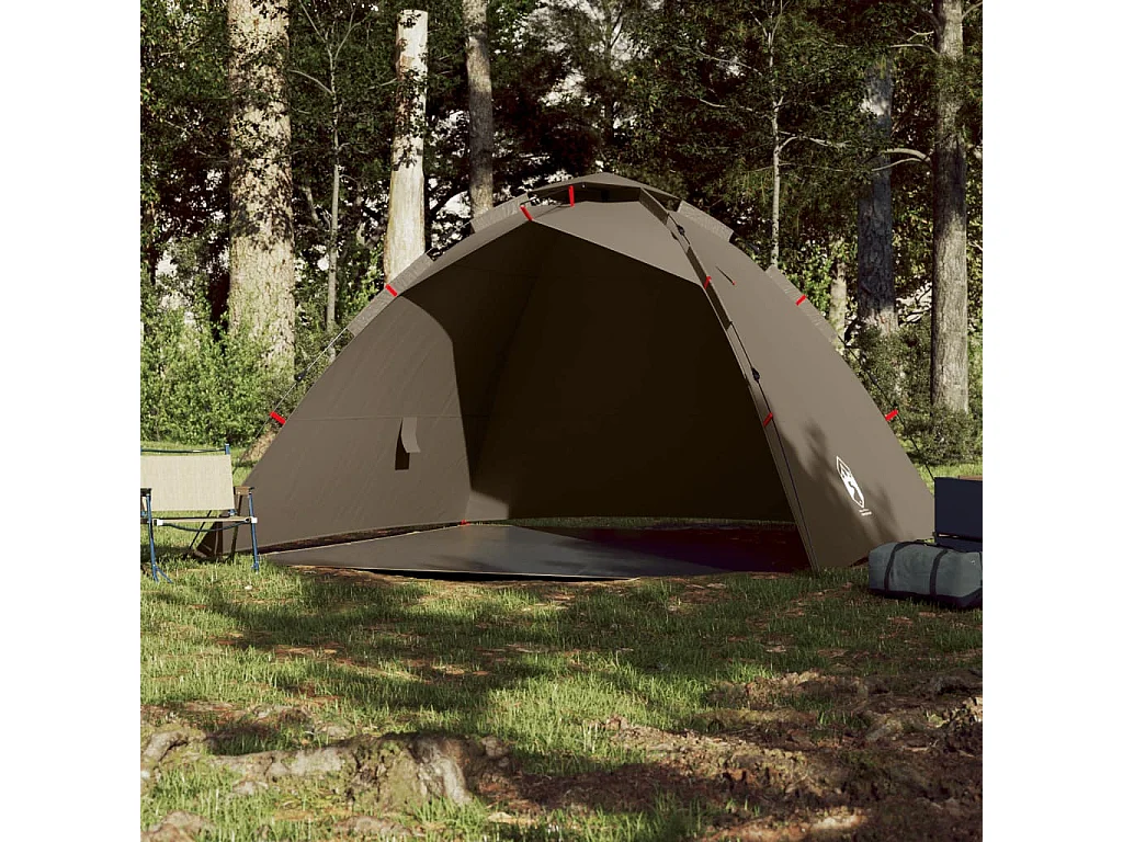 Tienda de pesca para 4 personas apertura rápida verde oliva ES261078