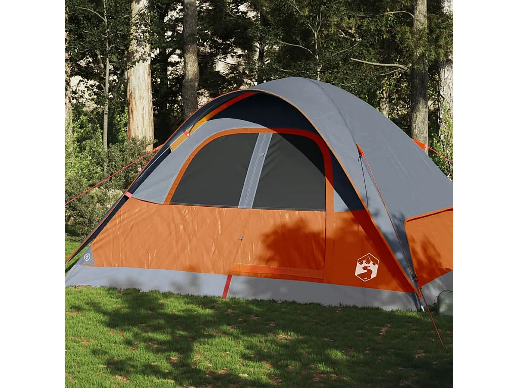 Tenda familiar cúpula para 6 pessoas impermeável laranja PT612559