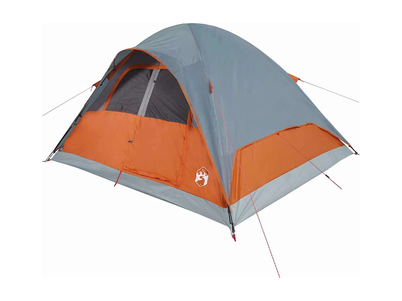 Tenda familiar cúpula para 6 pessoas impermeável laranja PT612559