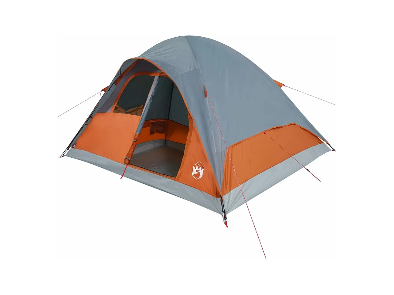 Tenda familiar cúpula para 6 pessoas impermeável laranja PT612559