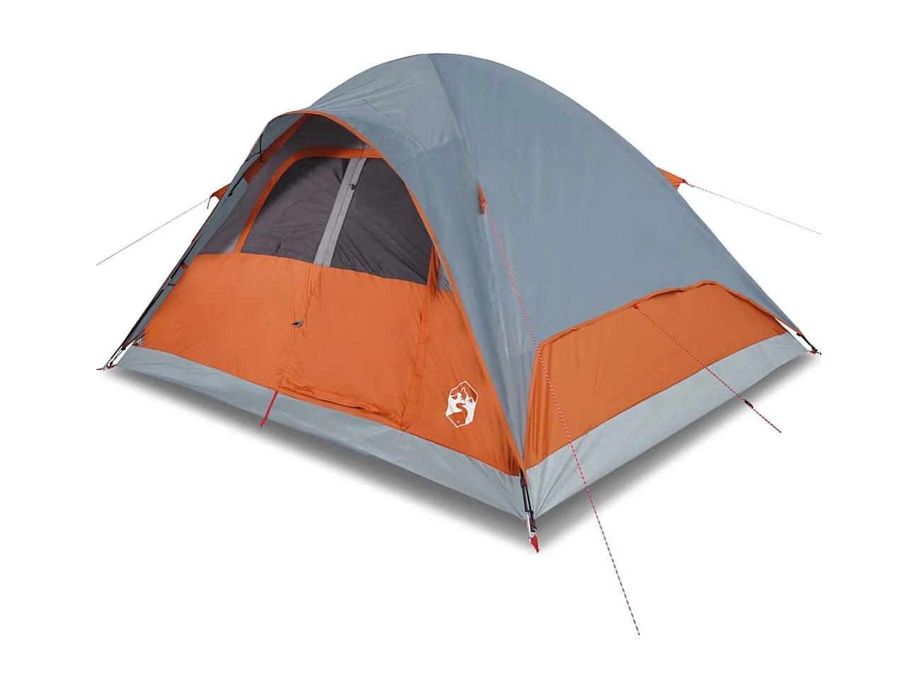 Tonnelle -Tente familiale à dôme 6 personnes orange imperméable FR479098