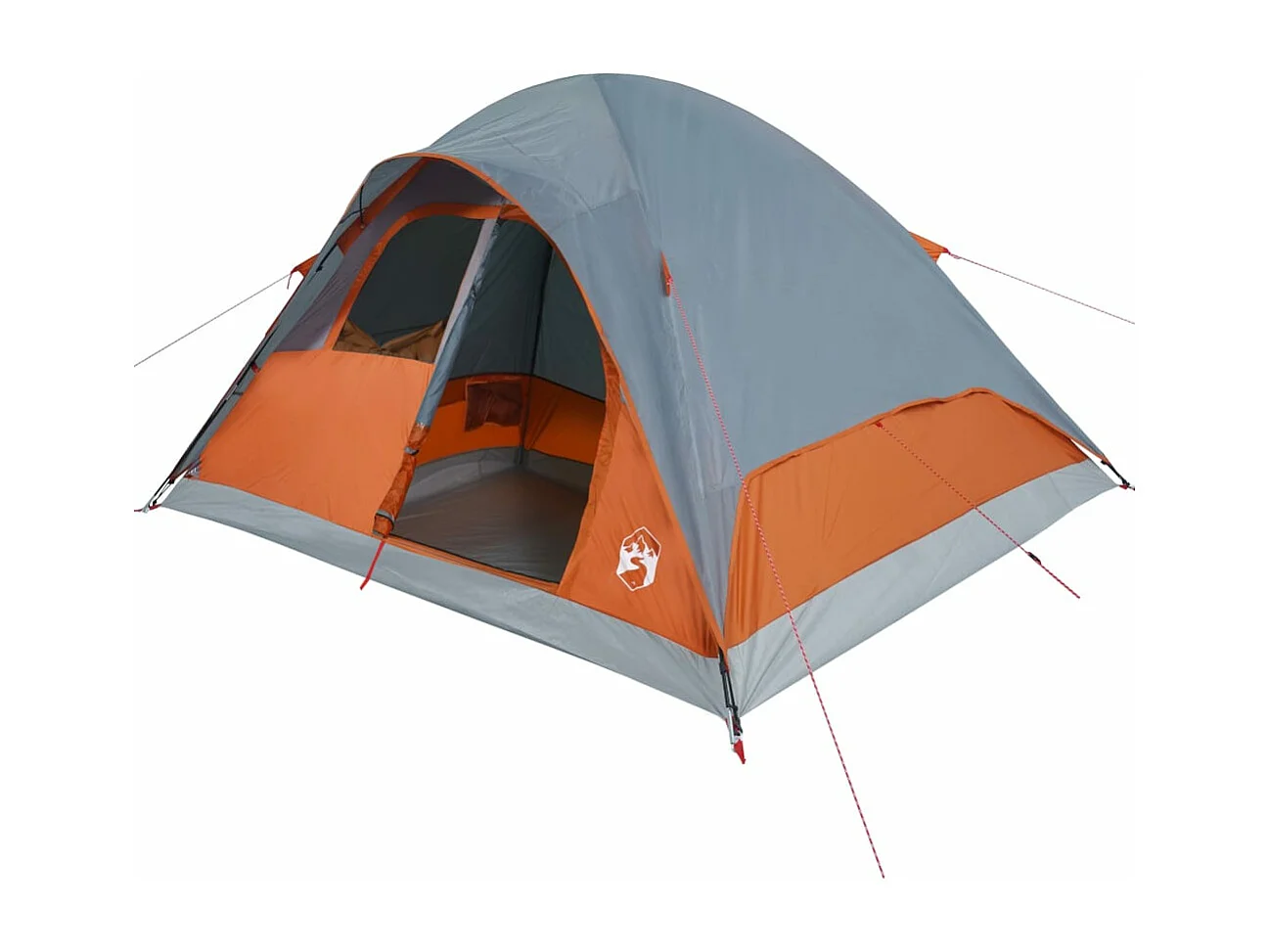 Tonnelle -Tente familiale à dôme 6 personnes orange imperméable FR479098