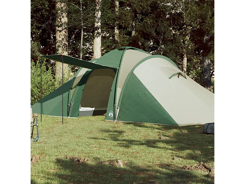 Tienda de campaña familiar iglú 6 personas impermeable verde ES231432