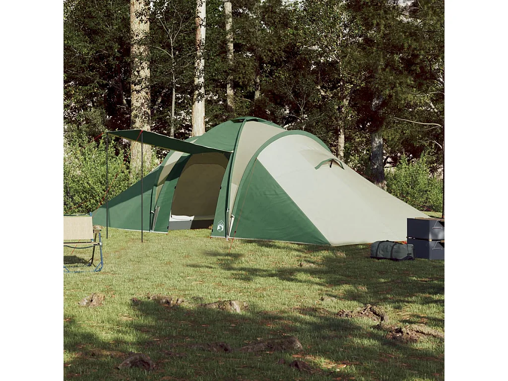 Tienda de campaña familiar iglú 6 personas impermeable verde ES231432