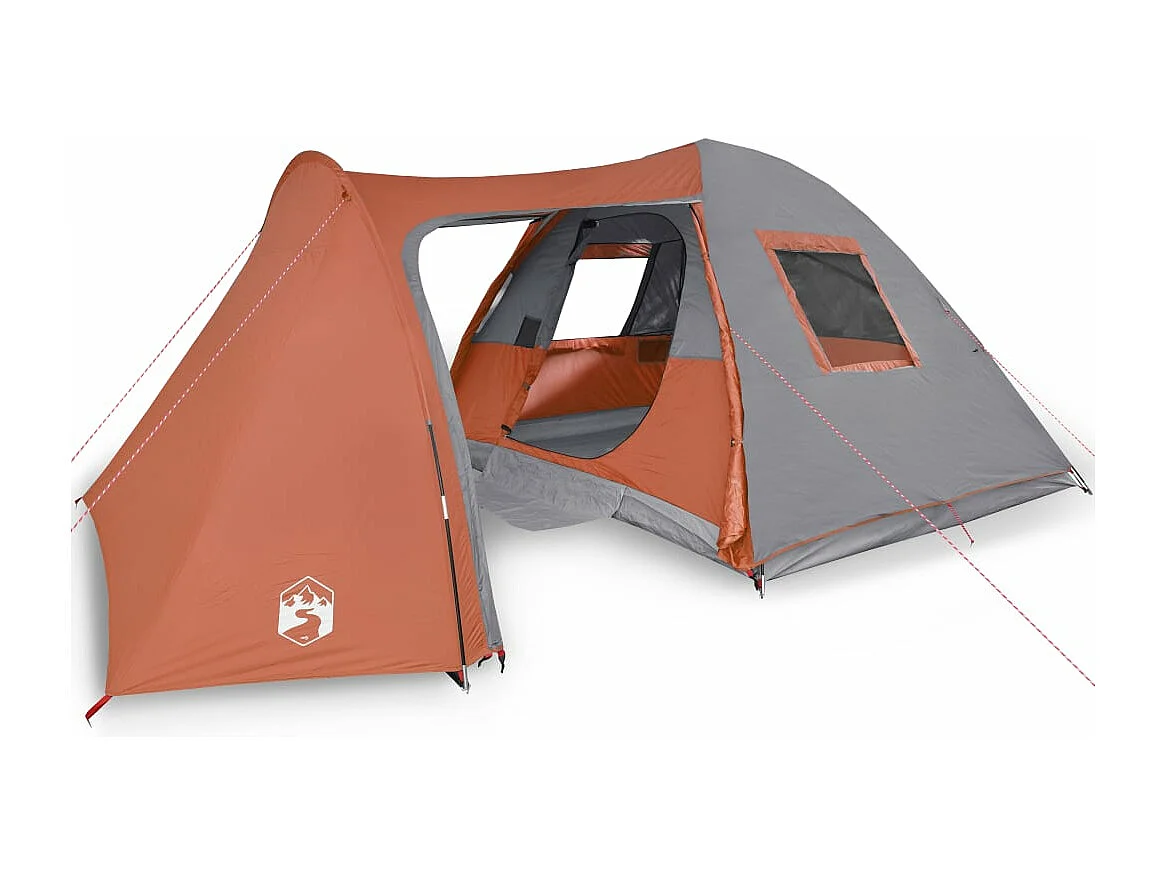 Tenda familiar cúpula para 6 pessoas impermeável laranja PT371569