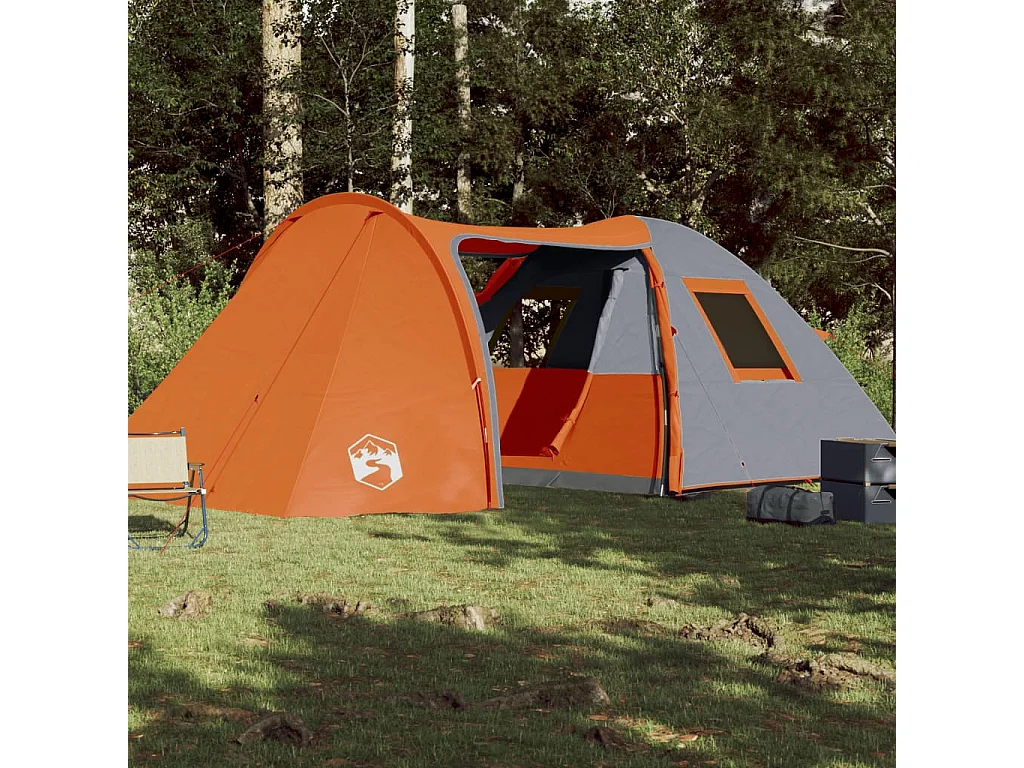 Tenda familiar cúpula para 6 pessoas impermeável laranja PT371569