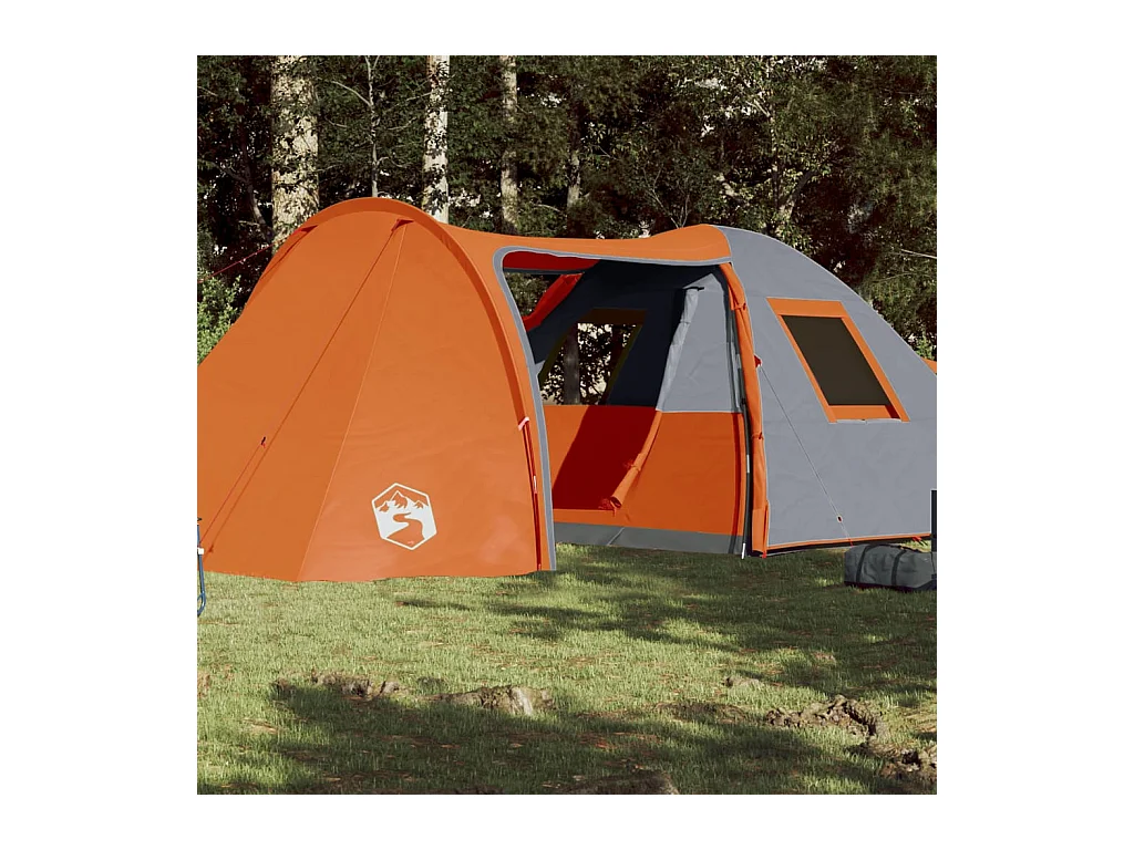 Tonnelle -Tente familiale à dôme 6 personnes orange imperméable FR577560