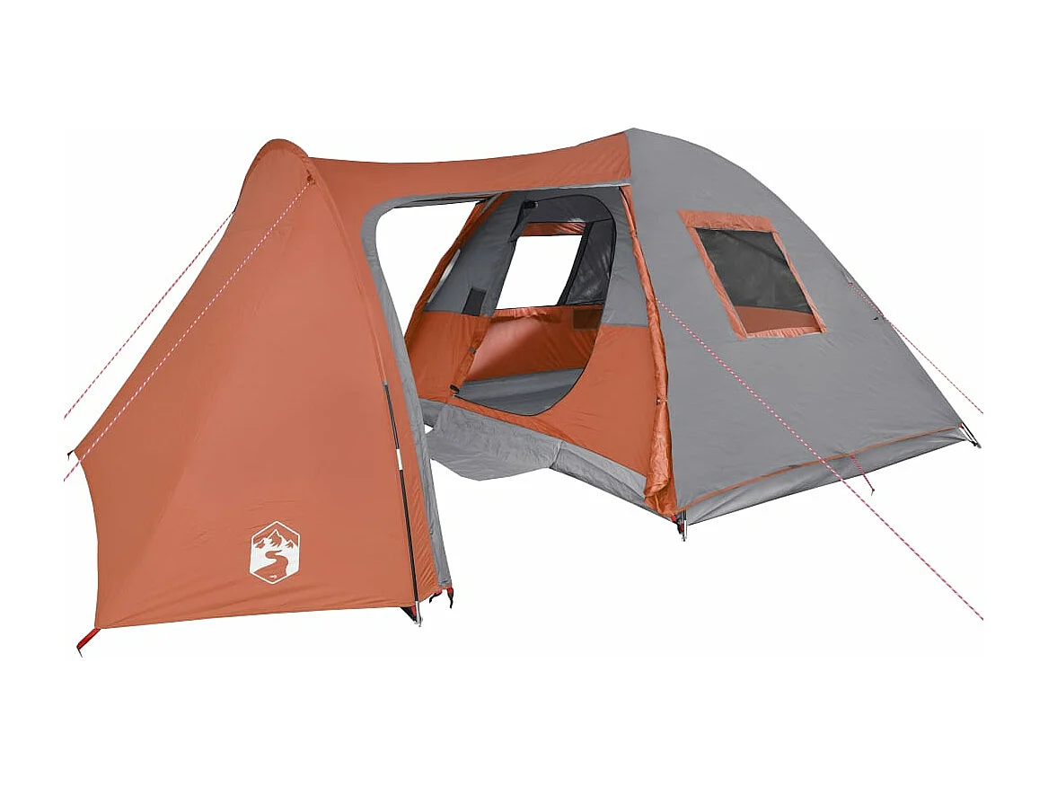 Tonnelle -Tente familiale à dôme 6 personnes orange imperméable FR577560