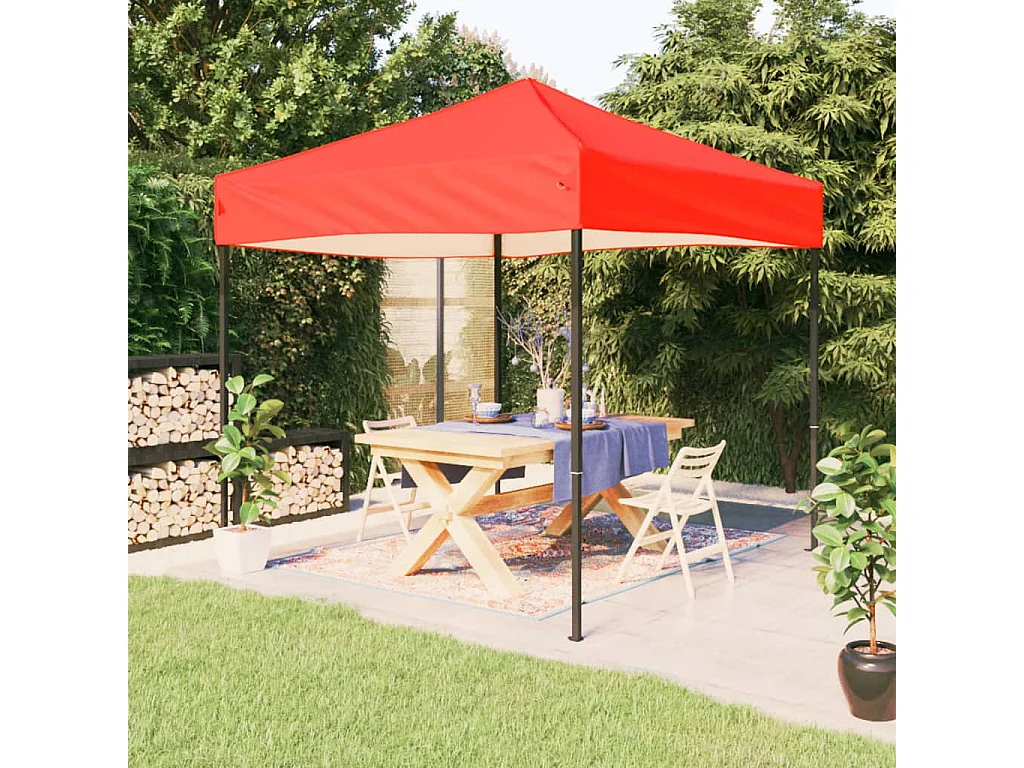 Carpa para fiestas plegable rojo 3x3 m ES906451