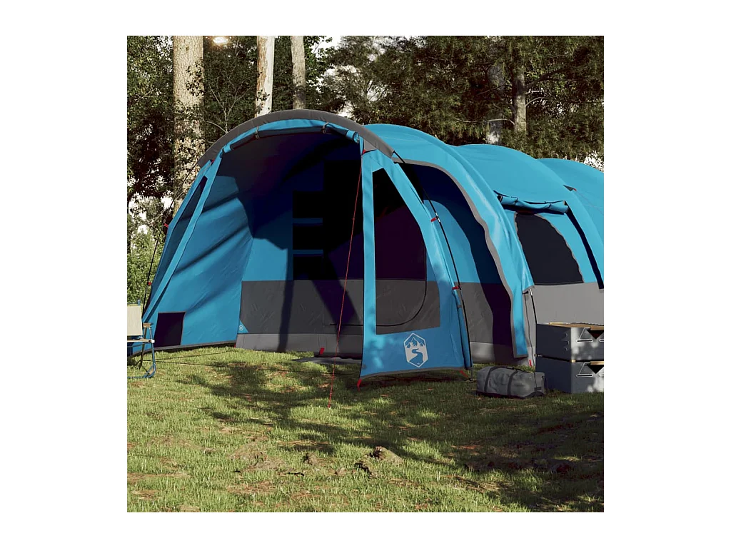 Tonnelle -Tente familiale tunnel 8 personnes bleu imperméable FR400772