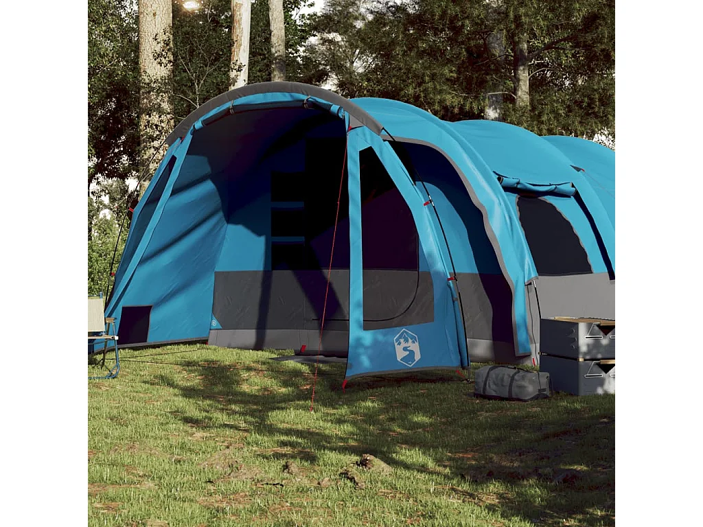 Tonnelle -Tente familiale tunnel 8 personnes bleu imperméable FR400772