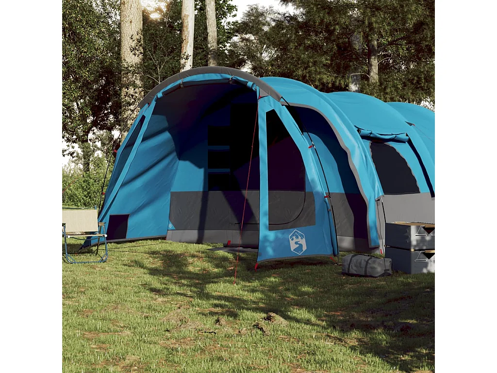 Tonnelle -Tente familiale tunnel 8 personnes bleu imperméable FR400772