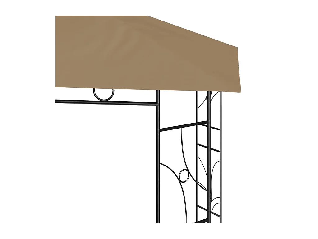 Tonnelle - Belvédère 3x3x2,7 m Taupe 160 g/m² FR704986