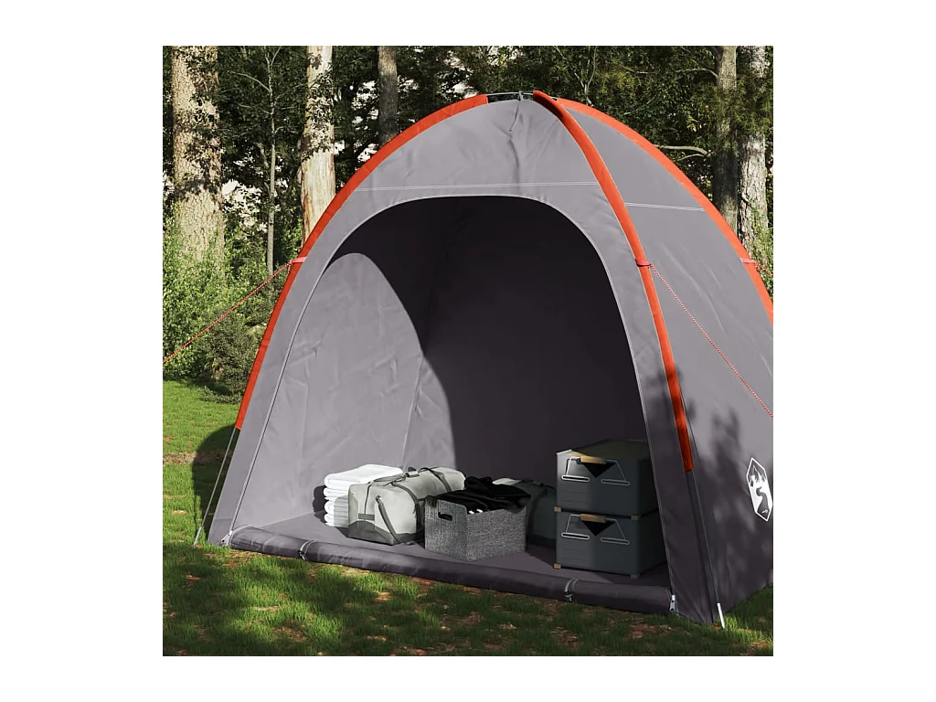 Tonnelle -Tente de rangement gris et orange imperméable FR975679