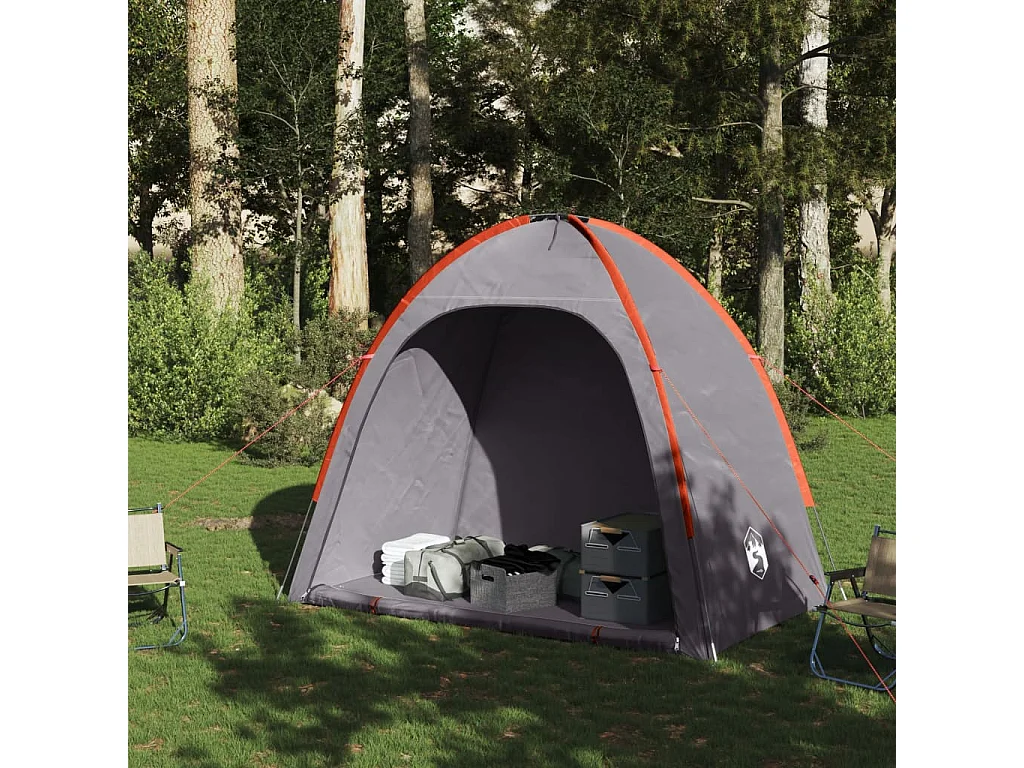 Tonnelle -Tente de rangement gris et orange imperméable FR975679