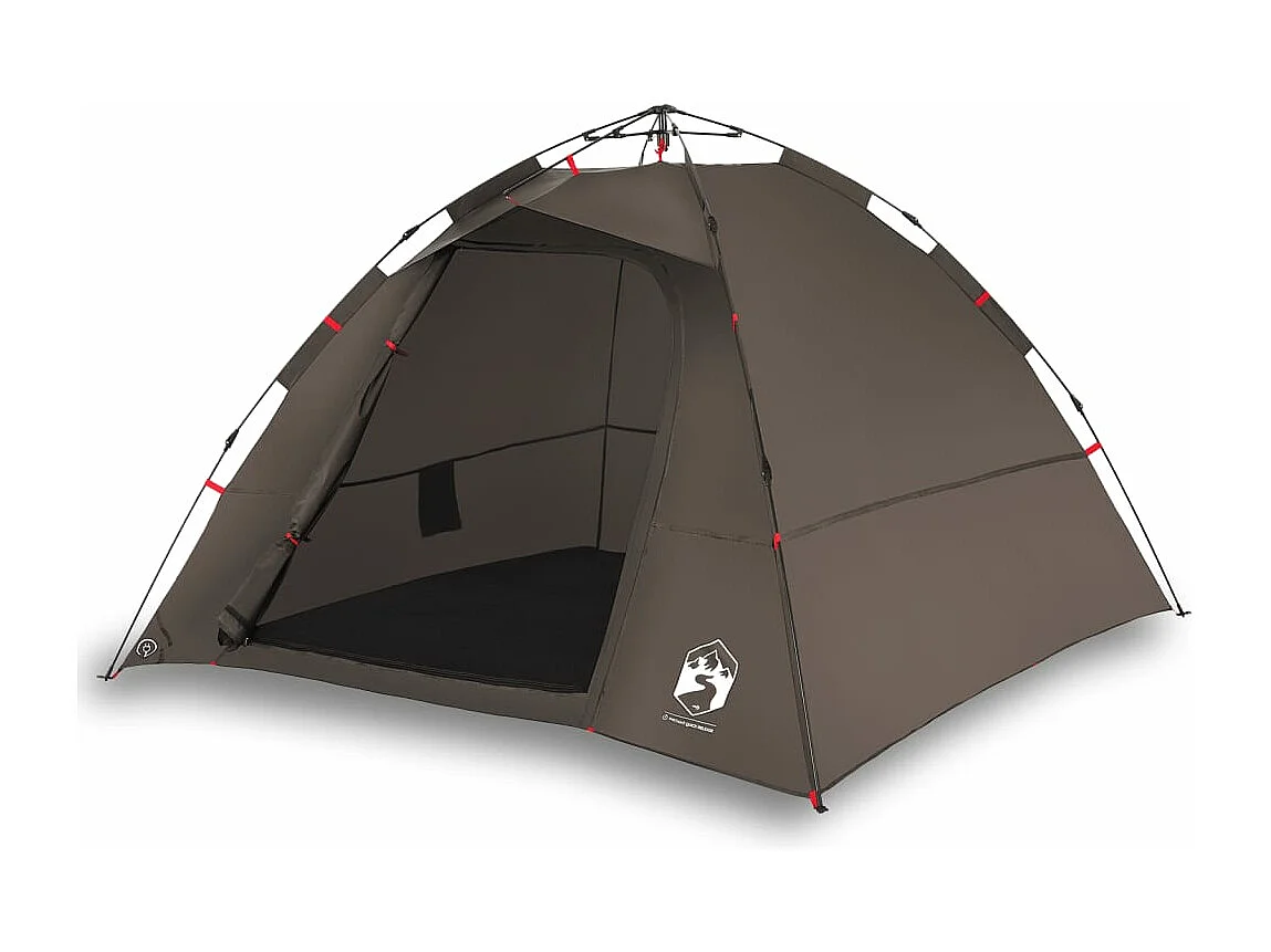 Tonnelle -Tente de pêche 4 personnes marron libération rapide FR642821