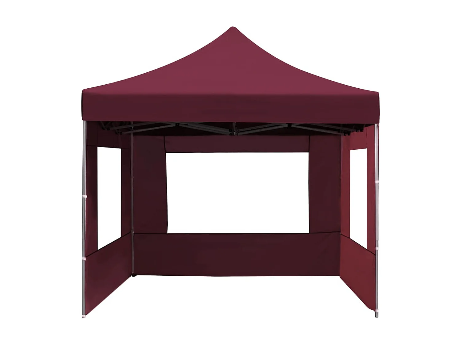Tenda dobrável prof. c/ paredes alumínio 4,5x3m vermelho tinto PT663086