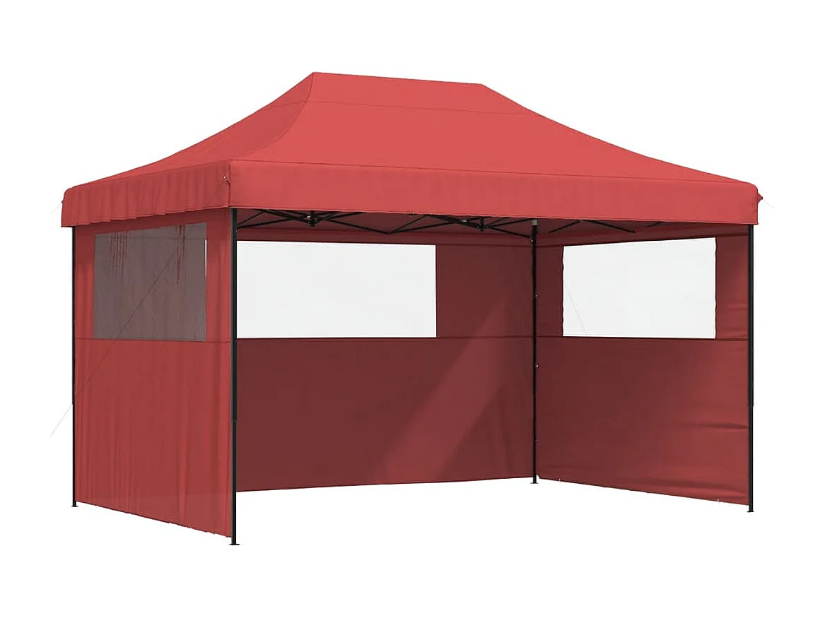 Tienda de fiesta plegable Pop-Up 3 paredes laterales burdeos ES783602