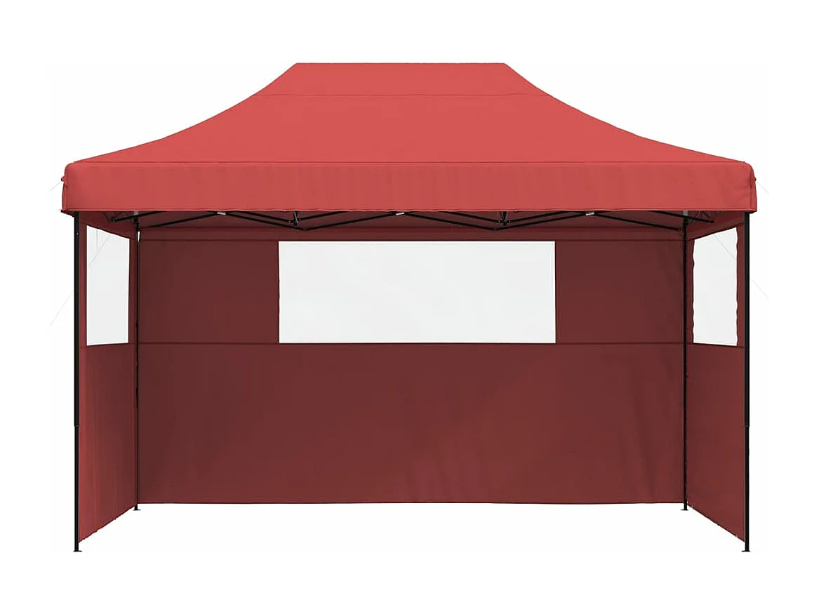 Tonnelle -Tente de réception pliable escamotable avec 3 parois latérales FR368052