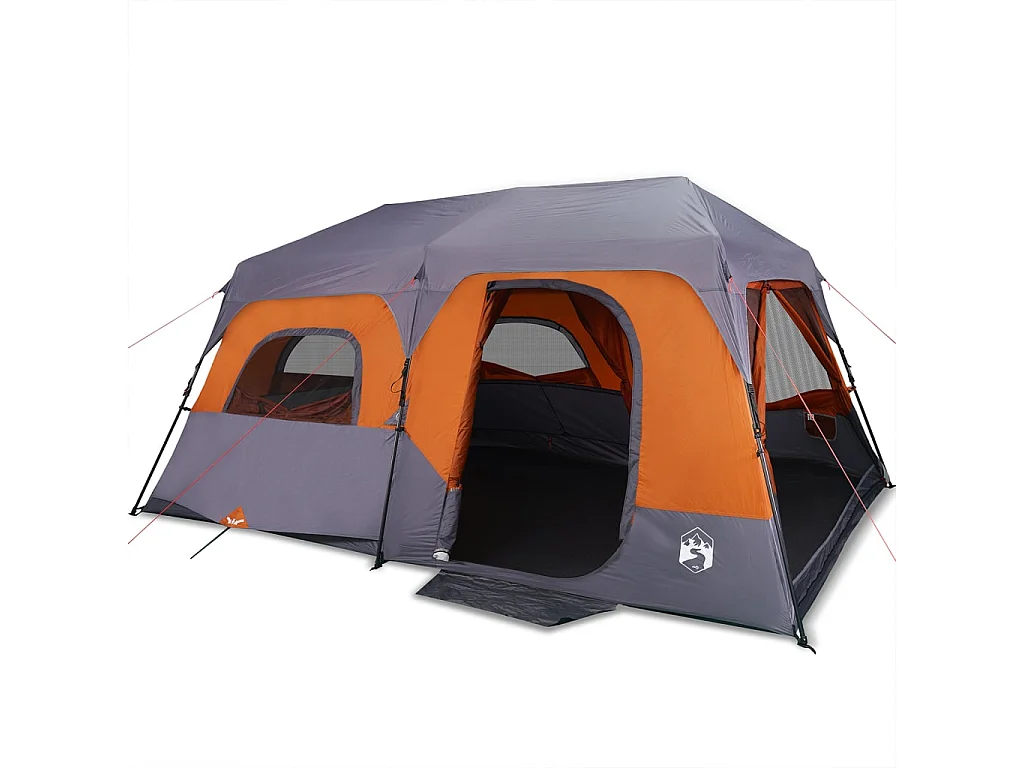 Tenda familiar 9 p. libertação rápida impermeável cinza/laranja PT748830