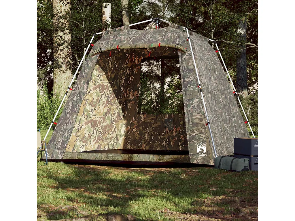 Tenda de campismo para 4 pessoas libertação rápida camuflagem PT187218