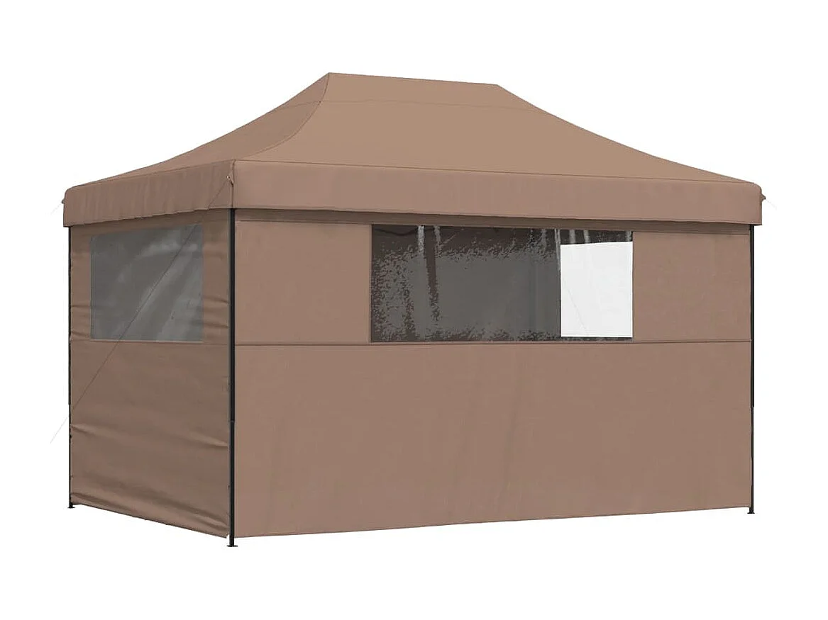 Tonnelle -Tente de réception pliable escamotable avec 4 parois latérales FR705799