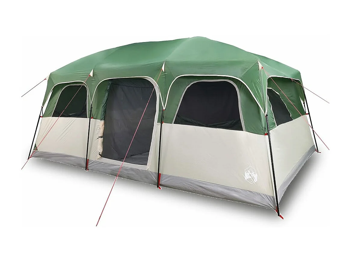 Tenda familiar estilo cabana para 9 pessoas impermeável verde PT680079