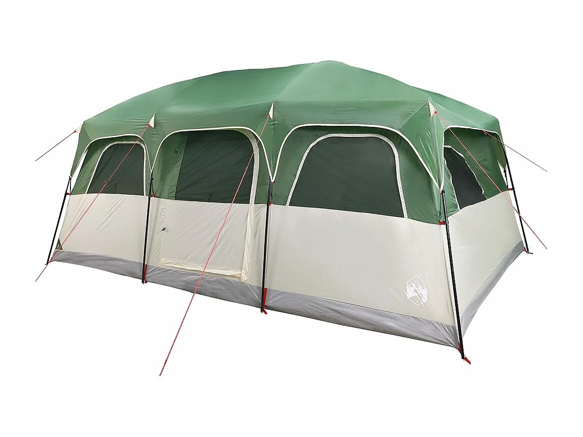 Tenda familiar estilo cabana para 9 pessoas impermeável verde PT680079