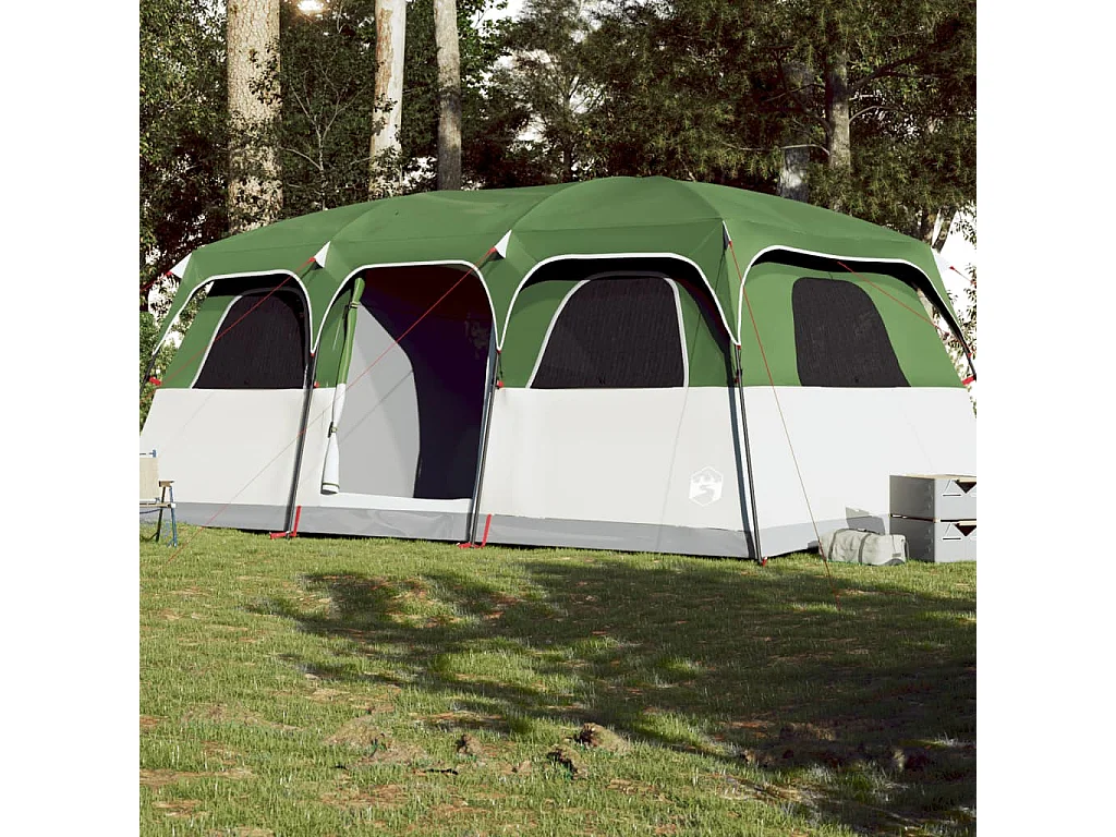 Tonnelle -Tente de cabine familiale 9 personnes vert imperméable FR916823