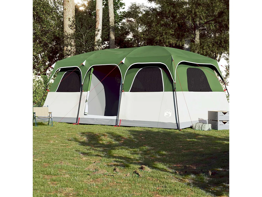 Tonnelle -Tente de cabine familiale 9 personnes vert imperméable FR916823