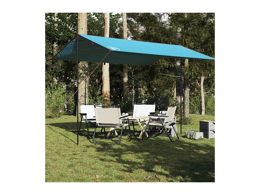 Tonnelle- Bâche de camping bleu 400x294 cm imperméable FR640900